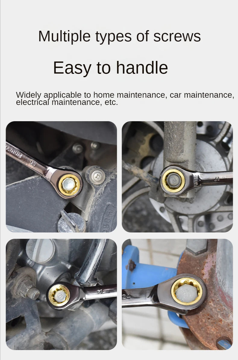 Universal Torx Wrench Adjustable Torque 8-22mm Ratchet Spanner for Bicycle Motorcycle Car Repair Tools Mechanical Tool Beauty World Shop