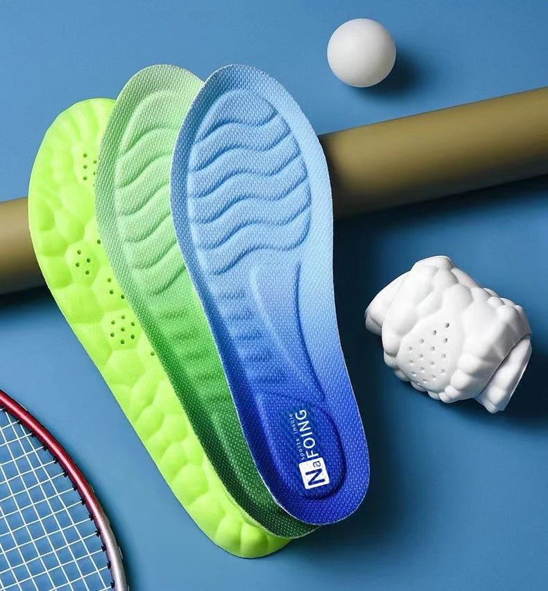 4D Cloud Technology Sports Insoles for Shoes PU Sole Soft Breathable Shock Absorption Cushion Running Orthopedic Care Insoles Beauty World Shop