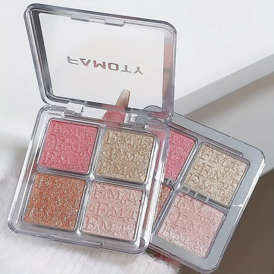 4 Color Face Highlighter Palette Illuminator Palette Natural Glow Waterproof Glitter Shimmer Baked Powder Highlighter Makeup Beauty World Shop