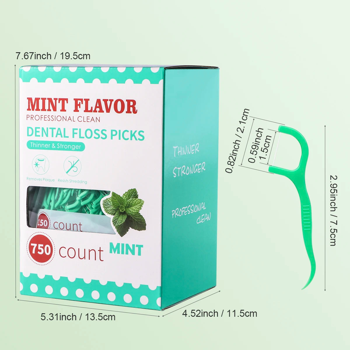 Mint dental floss stick - home portable disposable care dental floss stick - oral care - deep cleaning - interdental cleaning pr Beauty World Shop