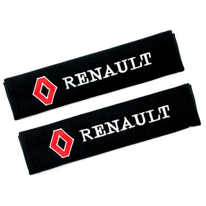 2PCS Carbon fiber Cotton Car Safety Belt Shoulder Cover seat belt pad for Renault koleos duster megane 2 logan clio Car Styling Beauty World Shop