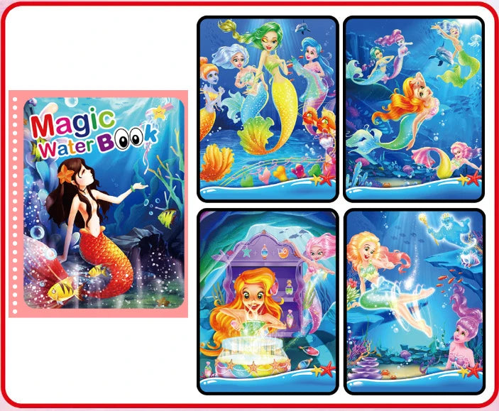 NEW Kids Magic Water Drawing Books Coloring Books Painting Toys for Kids Birthday Christmas New Year Gift for Boys and Girls Beauty Fashion