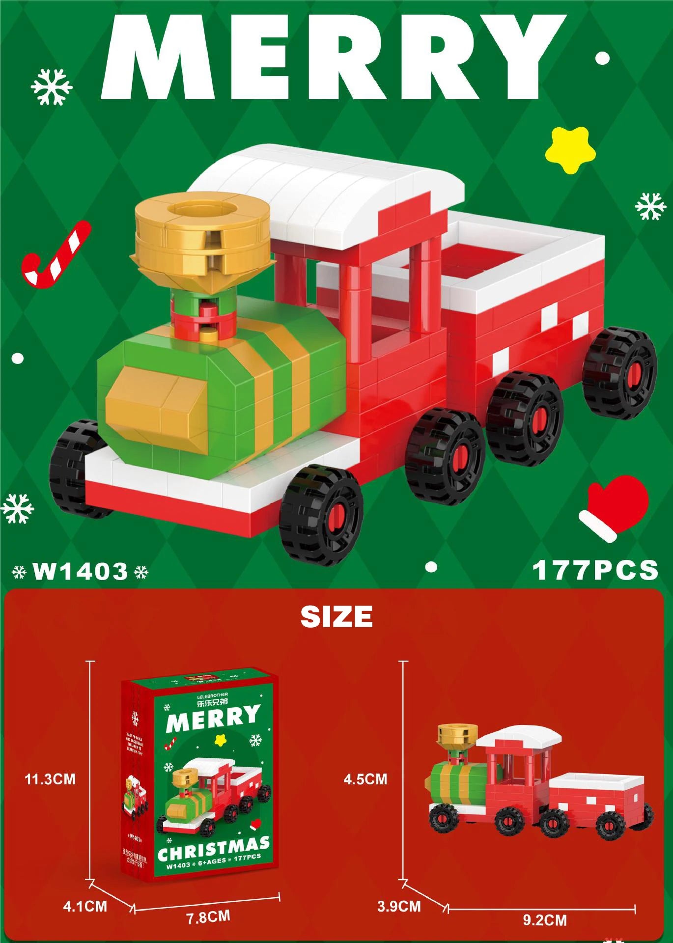 Christmas Building Block Santa Claus Snowman Elk Tree Micro Brick Puzzle Assembly Model Home Decoration Xmas Party Gift Kid Toy Beauty World Shop