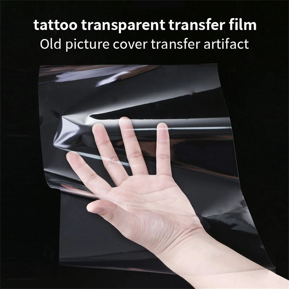 New Tattoo Transfer Paper Tattoo Stencil 50pcs Transparent  Clear Pattern Thermal Tattoo Transfer Film Paper Stencil Accessories Beauty World Shop