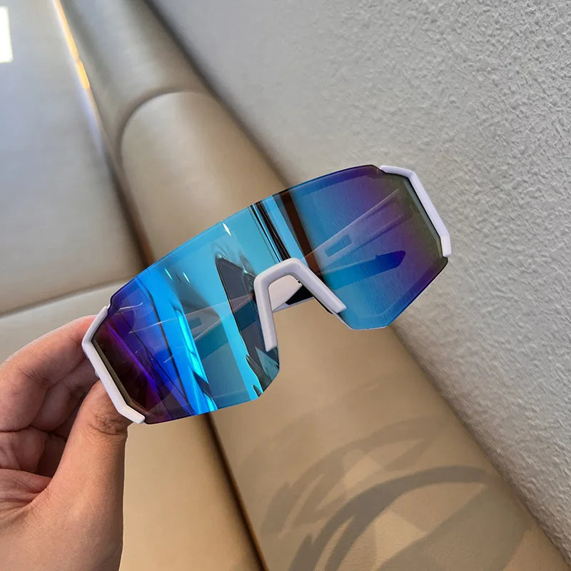 Hiking 2pcs Cycling Anti Light Glasses Men Women UV400 Sandproof Eye Protector Shades Outdoor Sports Goggle Anti Radiation Lens Beauty World Shop