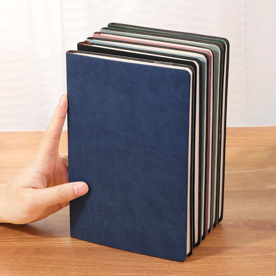 A5 Soft Leather Notebook, 120 Pages, Office Stationery, Waterproof Cover, Comfortable Touch, Hot Selling Beauty World Shop