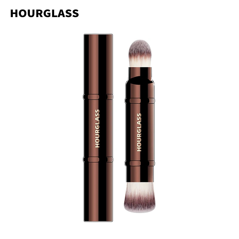 Hourglass Makeup Brush- No.15 Retractable Double-Ended Complexion Brush Soft Fiber Hair Fashion Design Single Face Brush Beauty World Shop