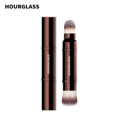 Hourglass Makeup Brush- No.15 Retractable Double-Ended Complexion Brush Soft Fiber Hair Fashion Design Single Face Brush Beauty World Shop