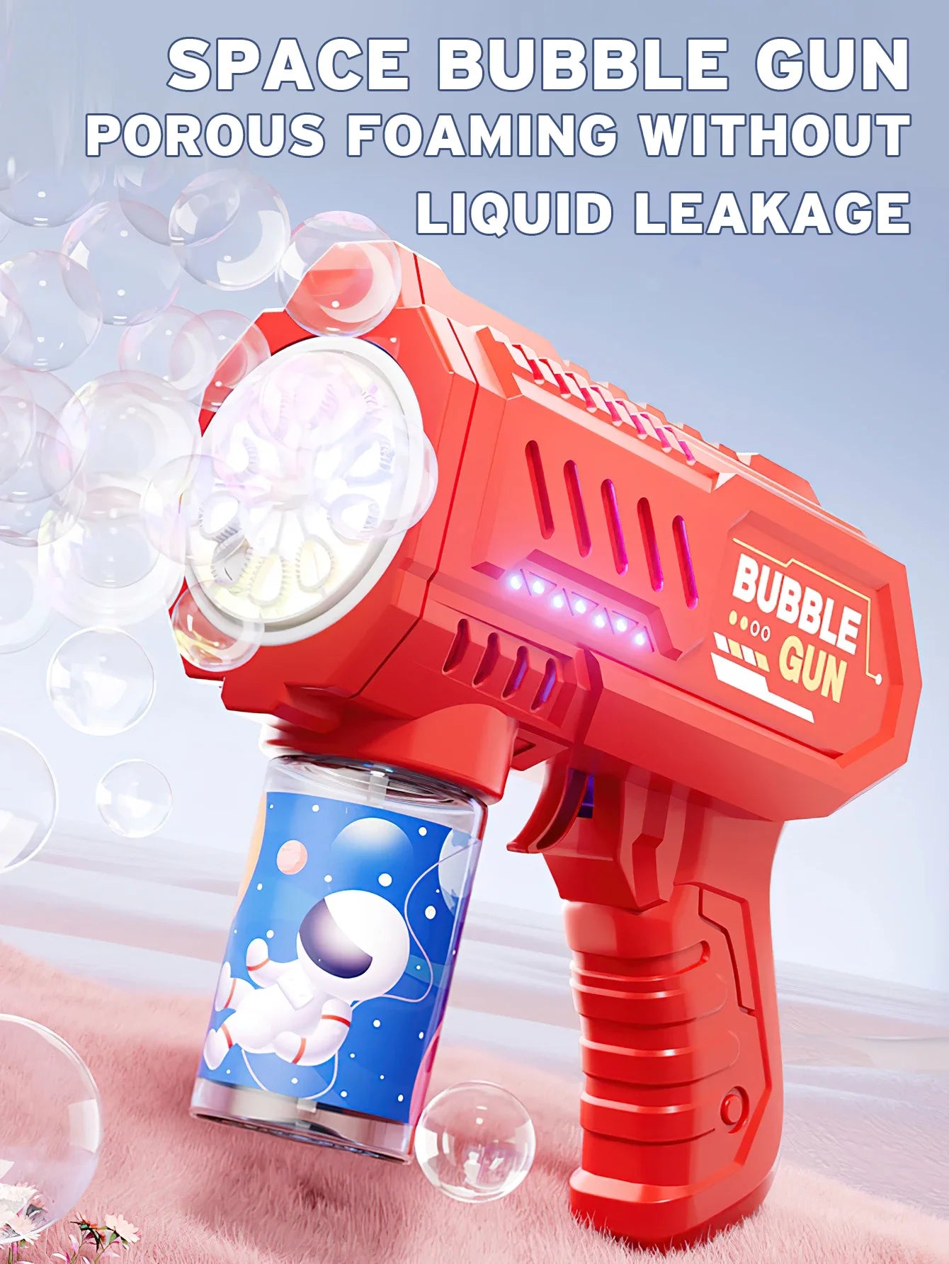 Fully Automatic Bubble Gun Rocket Bubbles Machine Automatic Blower with Bubble Liquid Toy for Kids Beach Outdoor Bubble Gifts Beauty World Shop