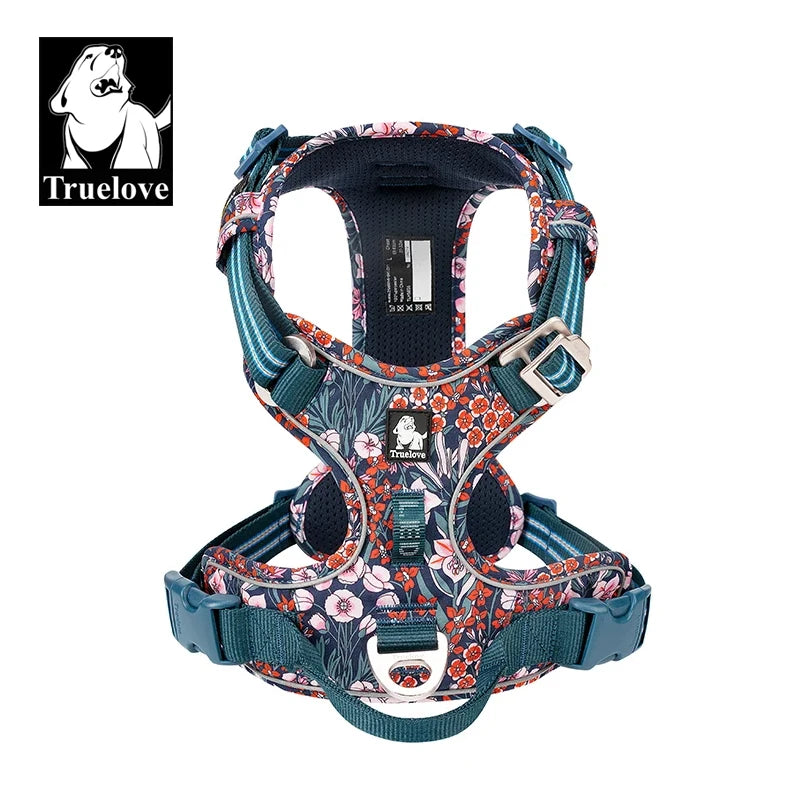 TRUE LOVE Pet Harness No Pull Nylon Reflective Dog Harness Adjustable Comfortable Control Step-in Brilliant Truelove TLH5654 Beauty World Shop