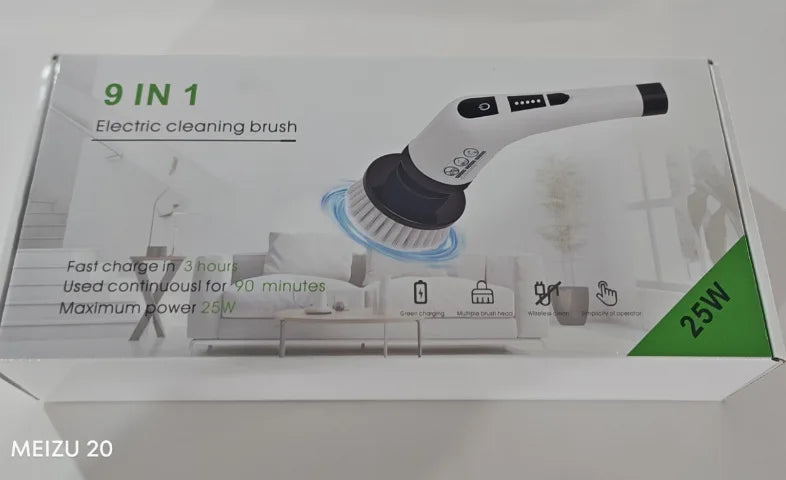 HOMEFISH Cordless Spin Scrubber Electric Cleaning Brush for Bathroom Kitchen Toilet Multipurpose Household Cleaning Tool Beauty World Shop