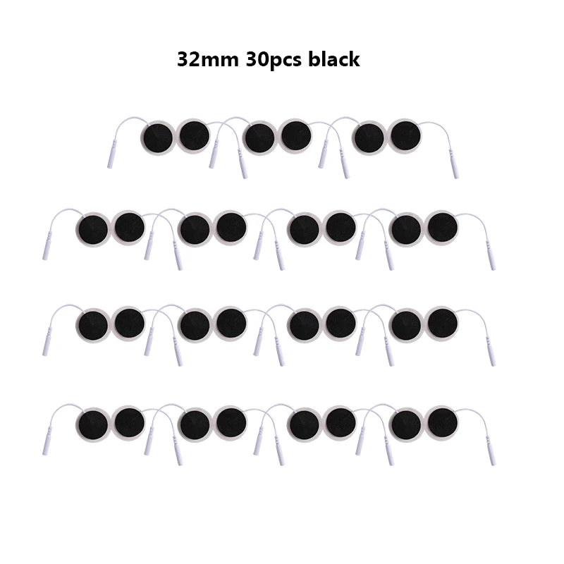 32mmNon-woven Fabric Self Adhesive Replacement Massage Patch Tens EMS Electrodes Pads for Muscle Electrostimulator Body Massager Beauty World Shop