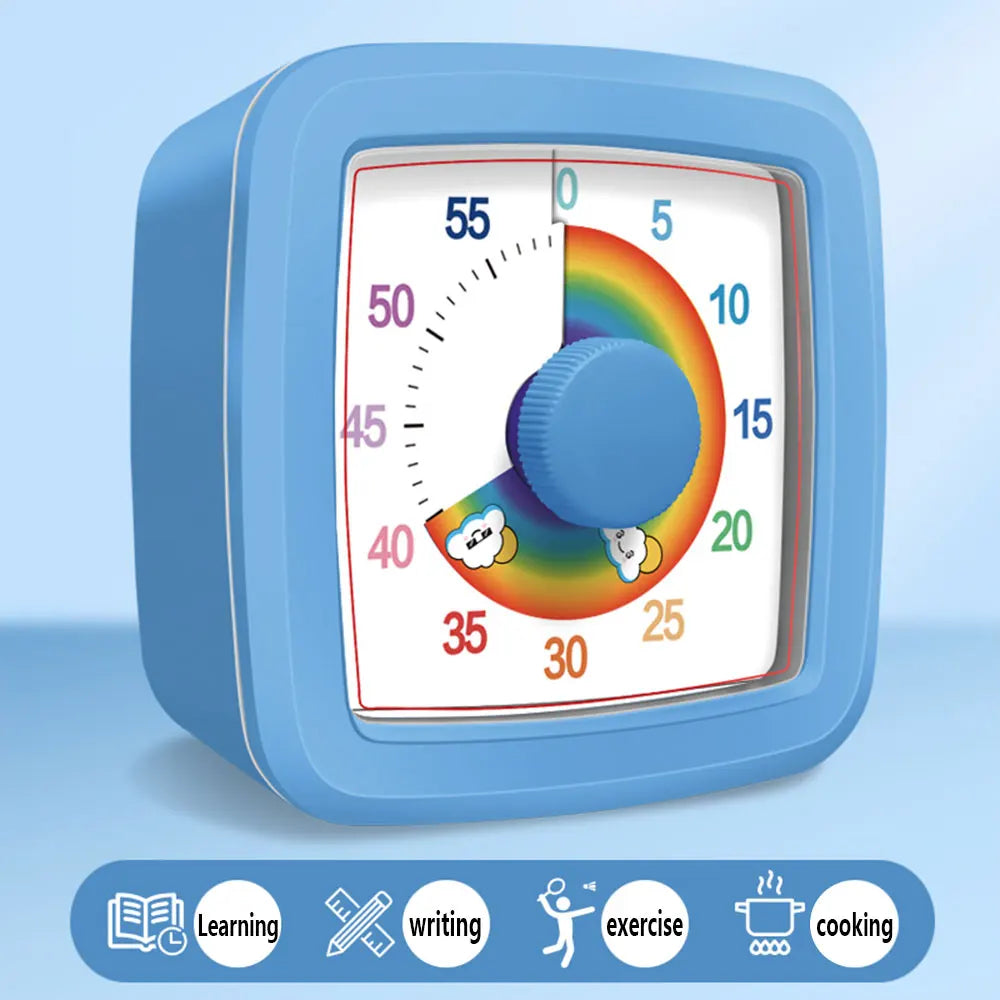 Visual Timer Children's Self-discipline Tool Countdown 60-minute Student Learning Homework Time Pomodoro Stopwatch Management Beauty World Shop