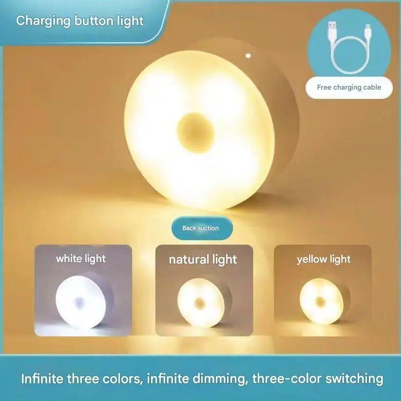 New dormitory night light bedside light learning desk lamp eye protection charging energy-saving button magnetic student light w Beauty Fashion