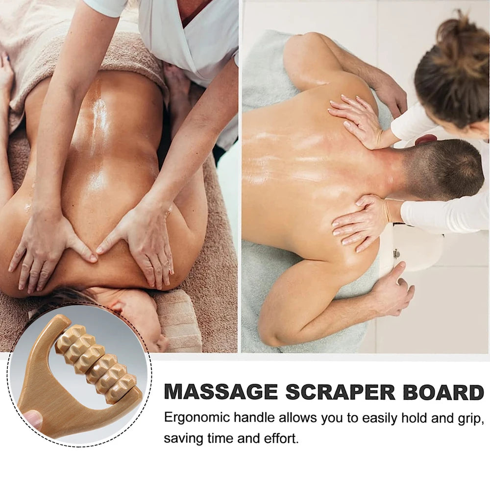 1Pcs Wooden Massage Rollers Neck Roller Massager Wooden Trigger Point Roller Massager Muscle Roller for Back face Waist Leg Arm Beauty World Shop