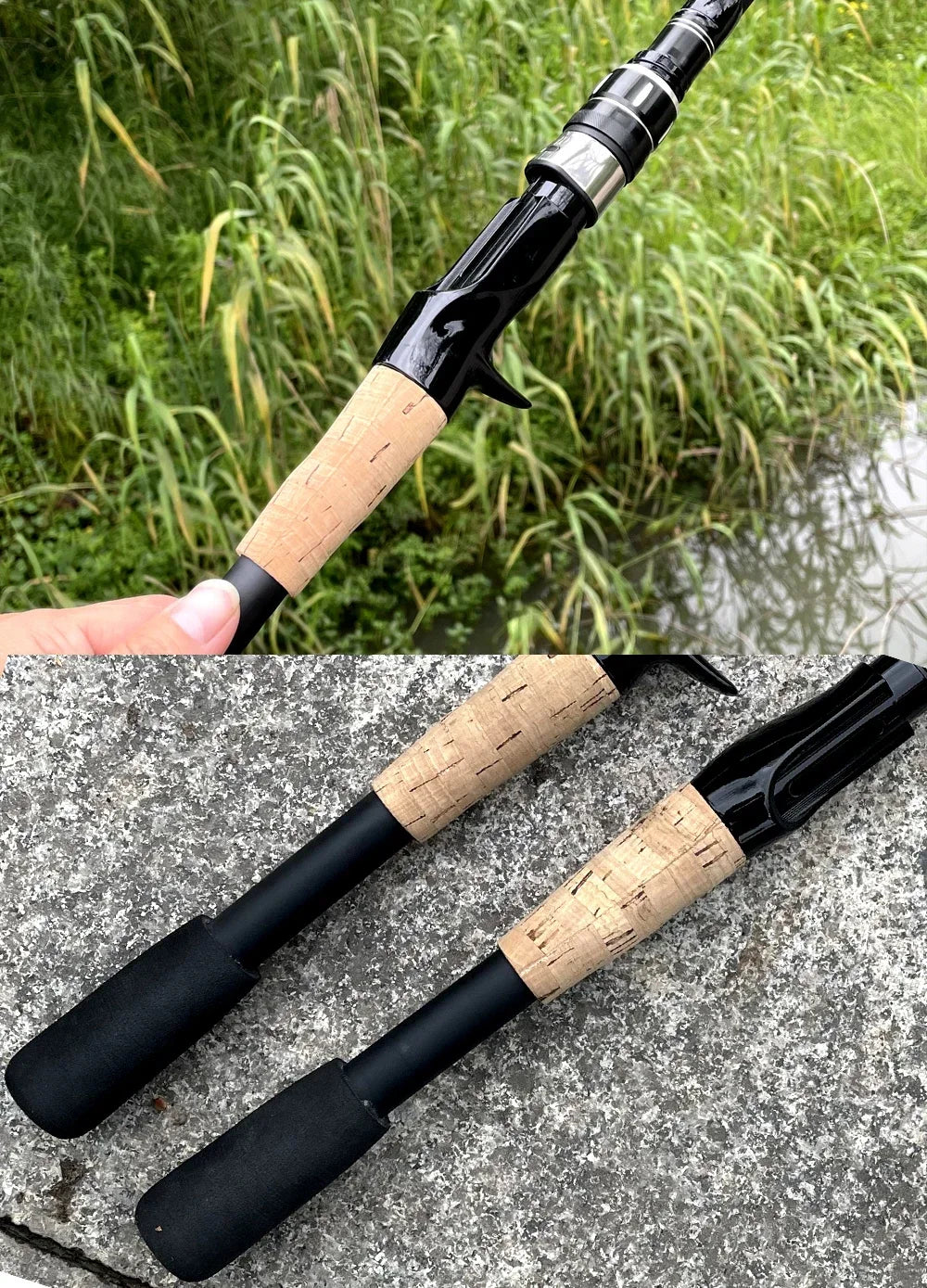 Telescopic Lure Rod 1.5M 1.8M 2.1M 2.4M Carbon Spinning Rod Baitcasting Fishing Pole 8g-25g Wooden Handle Casting Fishing Tackle Beauty Trend Shop