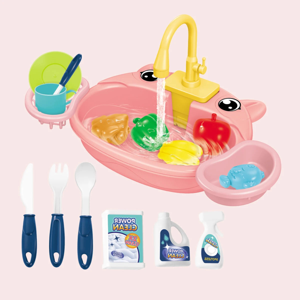 Dishwasher Toys, Kitchen Sink Electric Playing with Running Water  Automatic Water Cycle System Simulated kitchen accessories Beauty World Shop