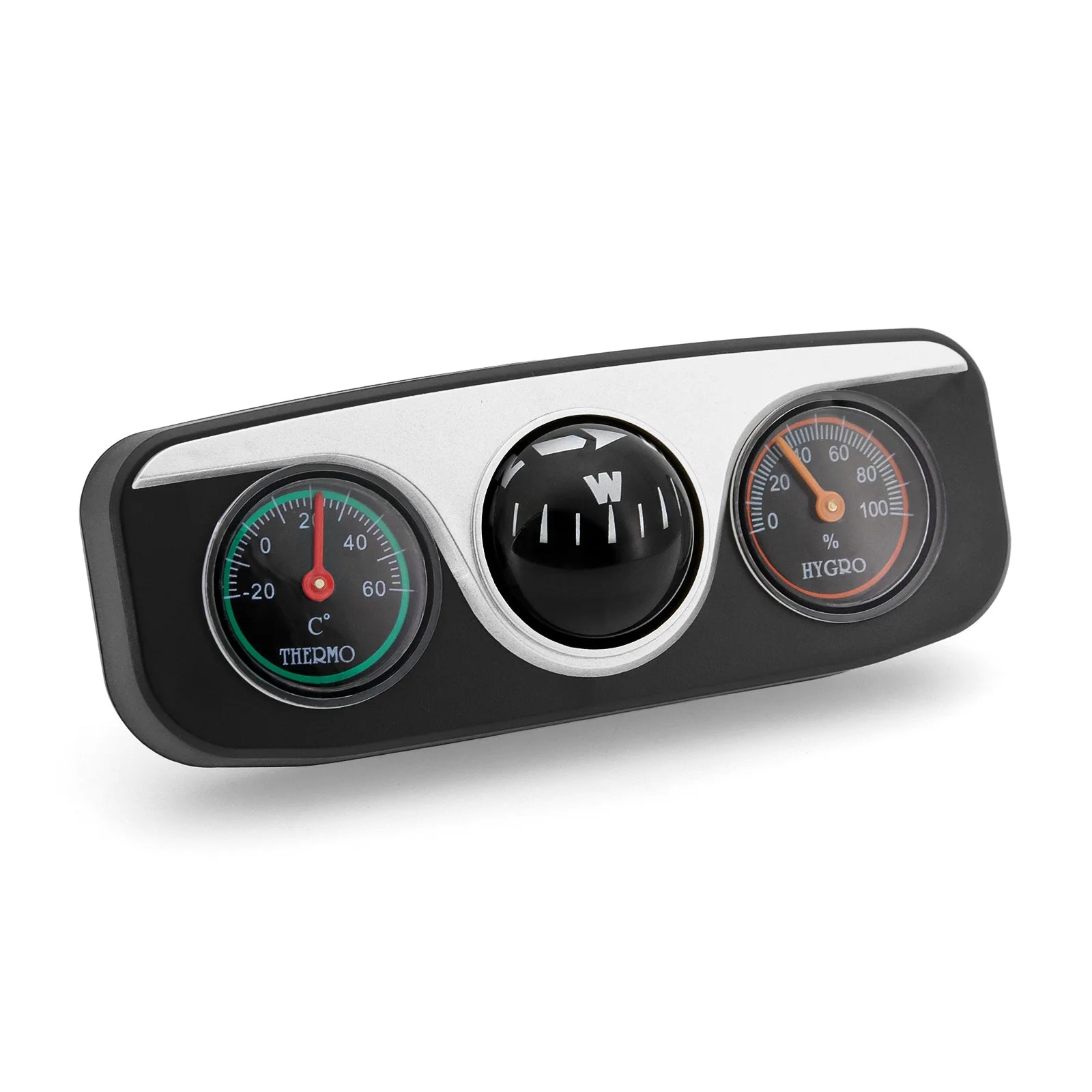 Car Ornaments Decoration 3 in 1 Guide Ball Compass For Auto Boat Vehicles Thermometer Compass Hygrometer Interior Accessories Beauty World Shop