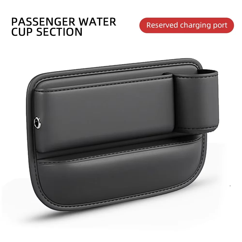 Universal Car Seat Gap Organizer Storage Box Multifunction Leather Crevice Side Storage Pocket Wallet Keys Card with Cup Holder Beauty World Shop