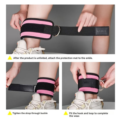 AOLIKES Adjustable Padded Ankle Wrist Cuffs Padded Straps D-Ring Glute Kickback for Cable Machine, Ideal for Glutes Exercises Beauty World Shop