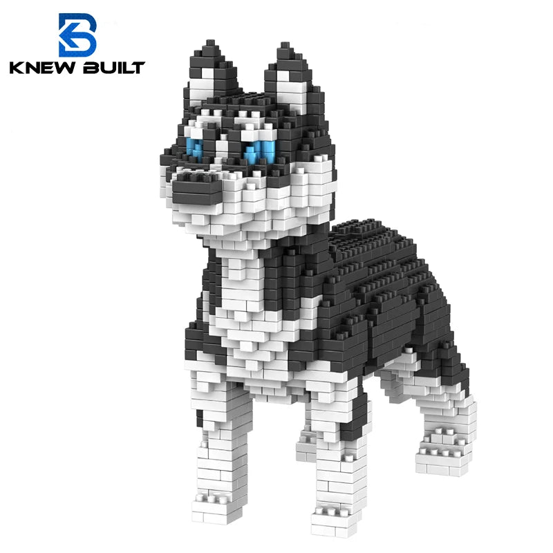 KNEW BUILT Dog Model Mini Building Block Toys Set for Kid Boy Girls Adult Beginner Teddy Hughes Corgi Collie Pet Style Bricks Beauty World Shop