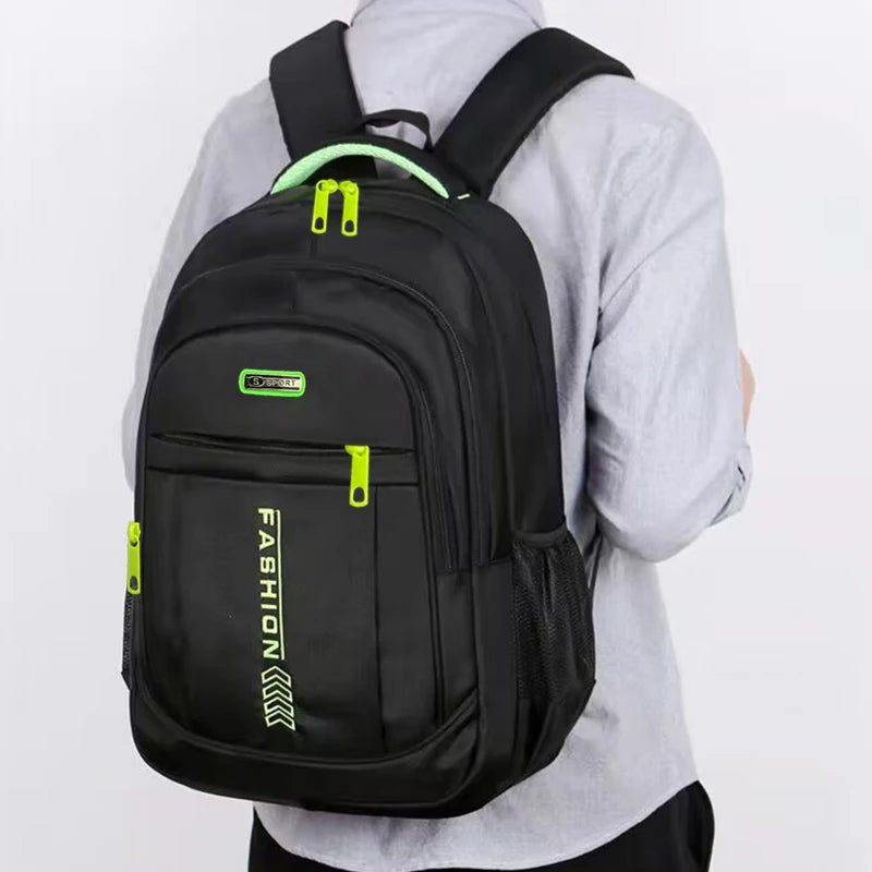 Spring new backpack male leisure business travel backpack Large capacity junior high school bag female computer men's bag Beauty World Shop