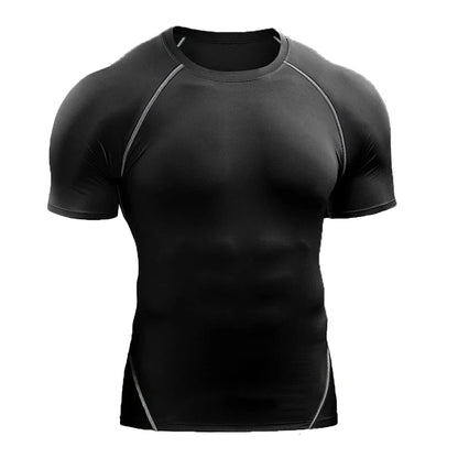 2026 Compression T Shirt Men Summer Sportswear Running T-shirt Elastic Quick Dry Sport Tops Tee Athletic Gym Workout Shirts Men Beauty World Shop