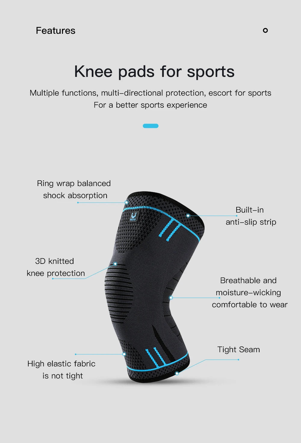 Professional Knee Support Compression Knee Sleeve Anti Slip Silicone Knee Braces for Knee Pain Meniscus Tear Beauty World Shop