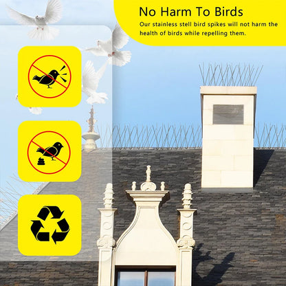 Bird Spikes Repellent Supplies Against Pigeons Crows Repeller Outdoor Defense Scare Birds Garden Scarecaper Outside Anti Gadgets Beauty World Shop