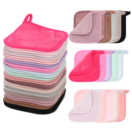 5/10/20Pcs Microfiber Face Cloths Reusable Makeup Remover Cloth Makeup Towels Face Deep Cleaning Pads Skincare Beauty Tools Beauty World Shop