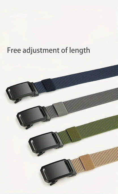 New Automatic Buckle Belt, Canvas Tactical Workwear Casual Outdoor Military Training Pants Belt For Men Beauty World Shop