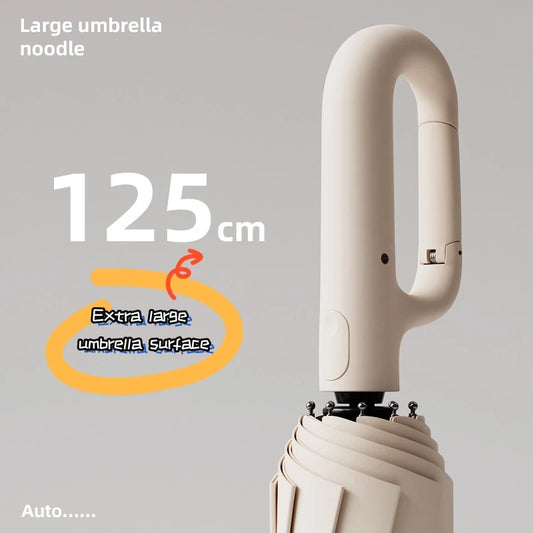 Extra Large Reinforced Wind-resistant Rain-resistant Dual-purpose UV-resistant Fully Automatic Ring-buckle Umbrella Beauty World Shop
