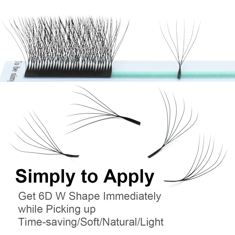 NAGARAKU Automatic Flowering W Shape Bloom 3D 4D 5D 6D 7D 8D Premade Fans Speed Eyelash Extensions Natural Soft Light Full Dense Beauty Fashion