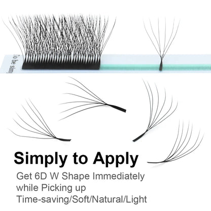 NAGARAKU Automatic Flowering W Shape Bloom 3D 4D 5D 6D 7D 8D Premade Fans Speed Eyelash Extensions Natural Soft Light Full Dense Beauty Fashion