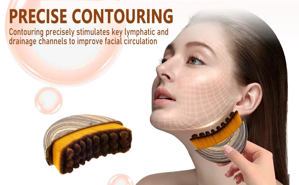 New Lymphatic Contour Face Brush, Lymphatic Drainage Massager for Face,Ergonomically Designed to Fit The Skin Precisely and Reli Beauty Trend Shop
