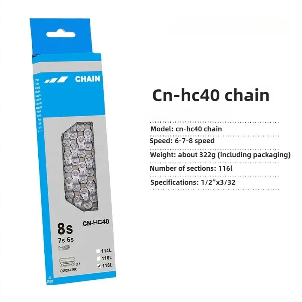 Mountain Bike Original Chains 6/7/8/9/10/11 Speed Bicycle Chain 116 MTB Bicycle Parts Beauty World Shop