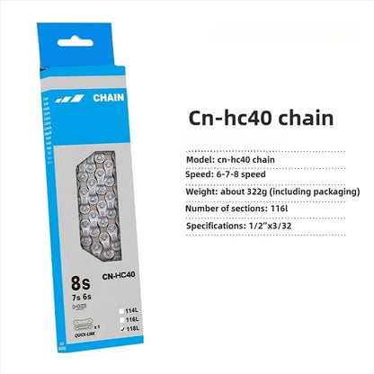 Mountain Bike Original Chains 6/7/8/9/10/11 Speed Bicycle Chain 116 MTB Bicycle Parts Beauty World Shop