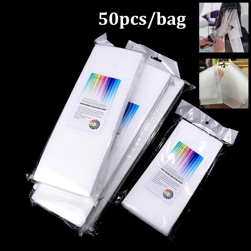 50Pcs Hair Dyeing Isolation Paper Dyeing Paper Hair Coloring Tools Reusable Hair Color Foil Alternative Dye Paper Dyeing Beauty World Shop