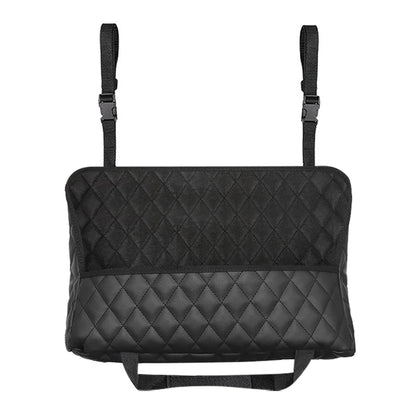 PU Leather Car Middle Seat Storage Net Large Capacity Leather Bag Seat Back Storage Bag Car Chair Back Supplies Storage Goods Ha Beauty World Shop