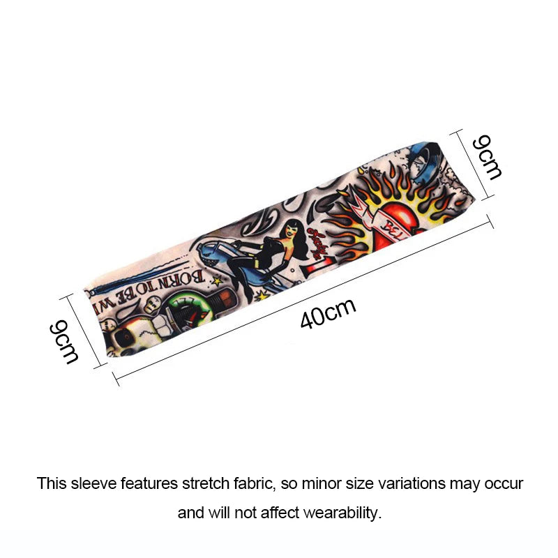 6 PCS Tattoo Sleeves Unisex Summer Cycling Sun Protection Arm Covers Beach Driving Fishing Breathable Nightclub Elastic Sleeves Beauty World Shop