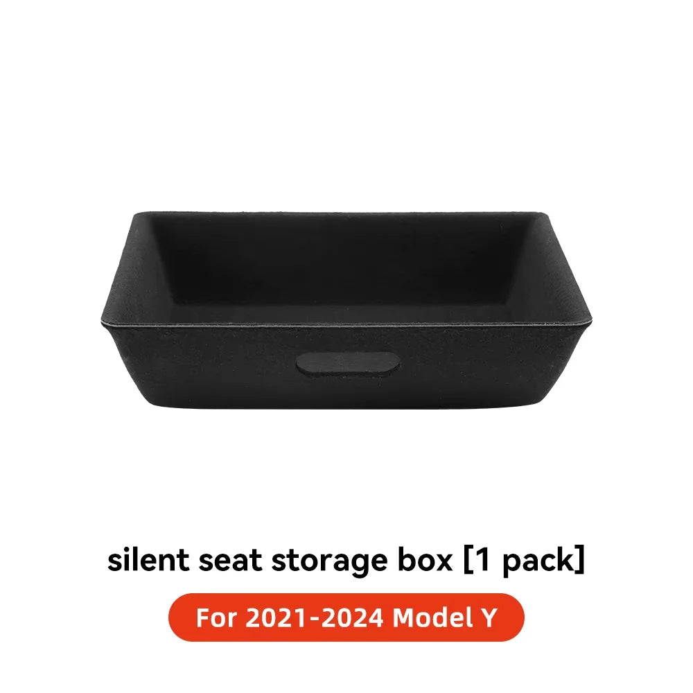 YZ For Tesla Model Y Juniper 2026 Underseat Storage Box Seats Drawer TPE Hidden Storage Tray Push Pull Car Organizer Accessories Beauty World Shop