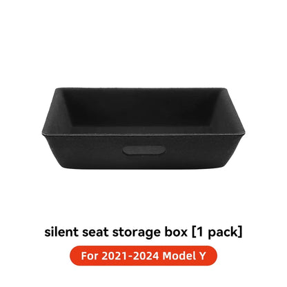 YZ For Tesla Model Y Juniper 2026 Underseat Storage Box Seats Drawer TPE Hidden Storage Tray Push Pull Car Organizer Accessories Beauty World Shop