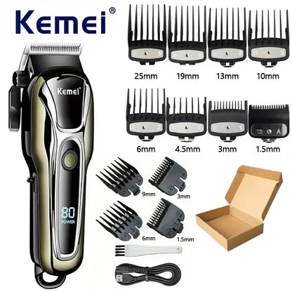 Kemei PG1990A USB Rechargeable Electric Hair Clipper Professional Cordless Men Hair Trimmer Men's Hair Cutting Machine Trimmer Beauty Trend Shop