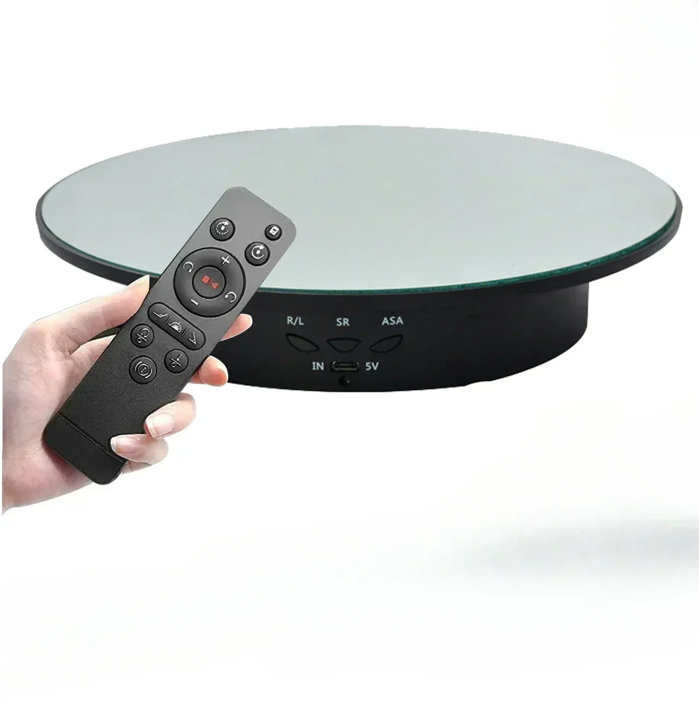 7.87 Inch 360 Degree Electric Rotating Stand with Remote Control for Jewelry Display,Photography and Video,3-position Adjustment Beauty World Shop