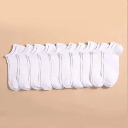 5/10 /20/30 Pairs Unisex Casual Plain Color Boat Socks Thin Breathable Comfy Anti Odor Sweat-absorbing Ankle Socks For Men Women Beauty World Shop