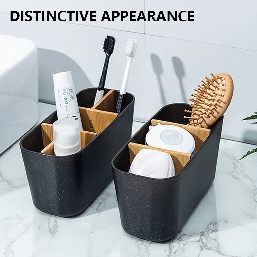 Bamboo Electric toothbrush Holder Razor Makeup Brush Storage Box Toothpaste Toothbrush Stand Bathroom accessories Beauty World Shop