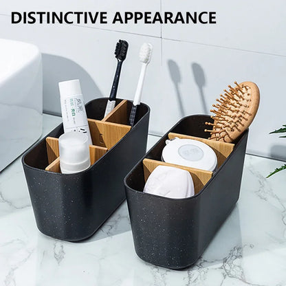 Bamboo Electric toothbrush Holder Razor Makeup Brush Storage Box Toothpaste Toothbrush Stand Bathroom accessories Beauty World Shop