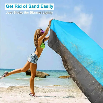 Beach Blanket Sandproof 200 X 210cm Waterproof Beach Mat Lightweight Picnic Blanket For Travel Hiking Sports Beauty World Shop