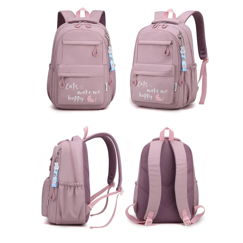 Girl School Bag Backpack Back Pack For Teenager Women Children Female Pink Schoolbag Primary High Bagpack Class Teens Child Kids Beauty World Shop