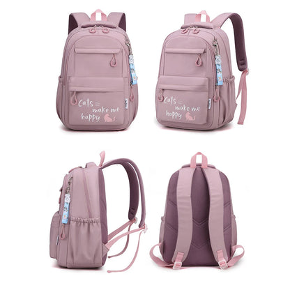 Girl School Bag Backpack Back Pack For Teenager Women Children Female Pink Schoolbag Primary High Bagpack Class Teens Child Kids Beauty World Shop